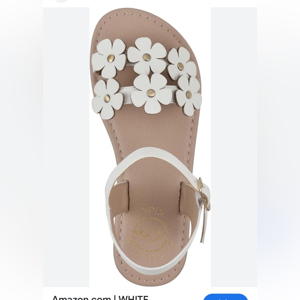 WHITE MOUNTAIN Kids Gloss Floral Sandal🤍